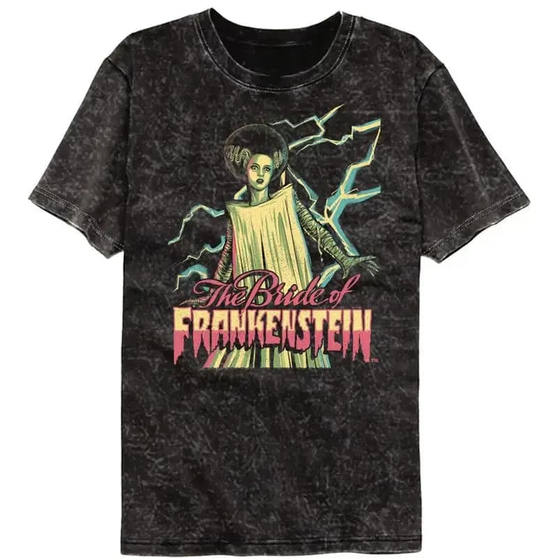 Universal Monsters The Bride Of Frankenstein Lightning Bolts Men's T Shirt