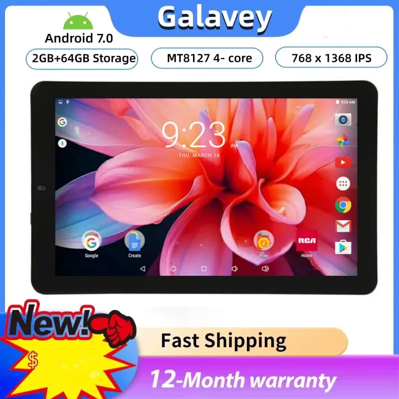 Tablet 11.6 Pollici 2026 in Offerta Speciale, 2GB RAM 64GB ROM, Android 7.0, CPU Quad Core MT8127, Display IPS 768 x 1368, Batteria 5000mAh, Porta HDMI