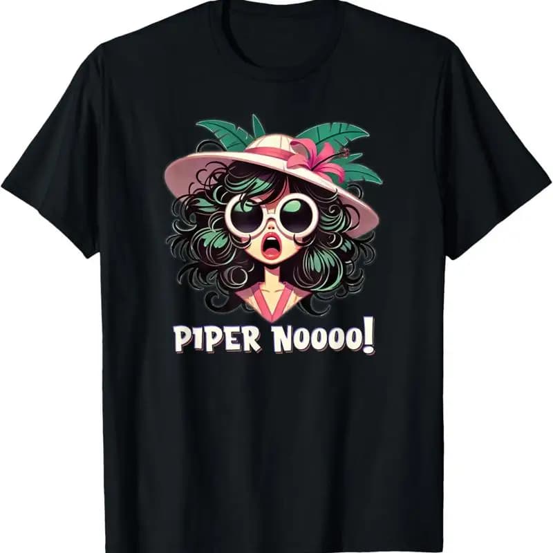 Divertente citazione parodia Piper No 2025 T-shirt della cultura pop televisiva