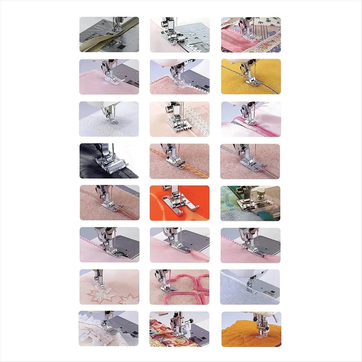 [TOP SALE] 82PCS Sewing Machine Presser Foot Press for Singer Kit Braiding Blind OverLock Zipper Ruler Parts