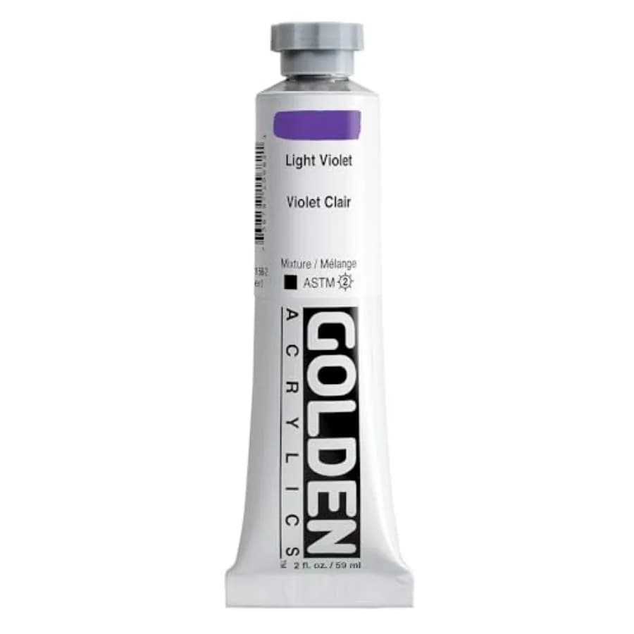 Heavy Body Acrylics, Light Violet, 2 fl. oz. Tube, Professional Acrylic Paint, Opaque