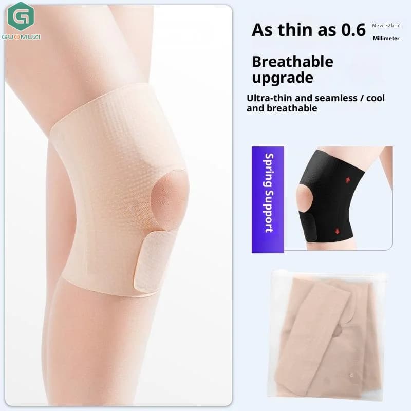 Ginocchiera in nylon ed elastan con stabilizzatore laterale, ginocchiera a compressione per uomo e donna, ginocchiera di supporto per alleviare il dolore al ginocchio
