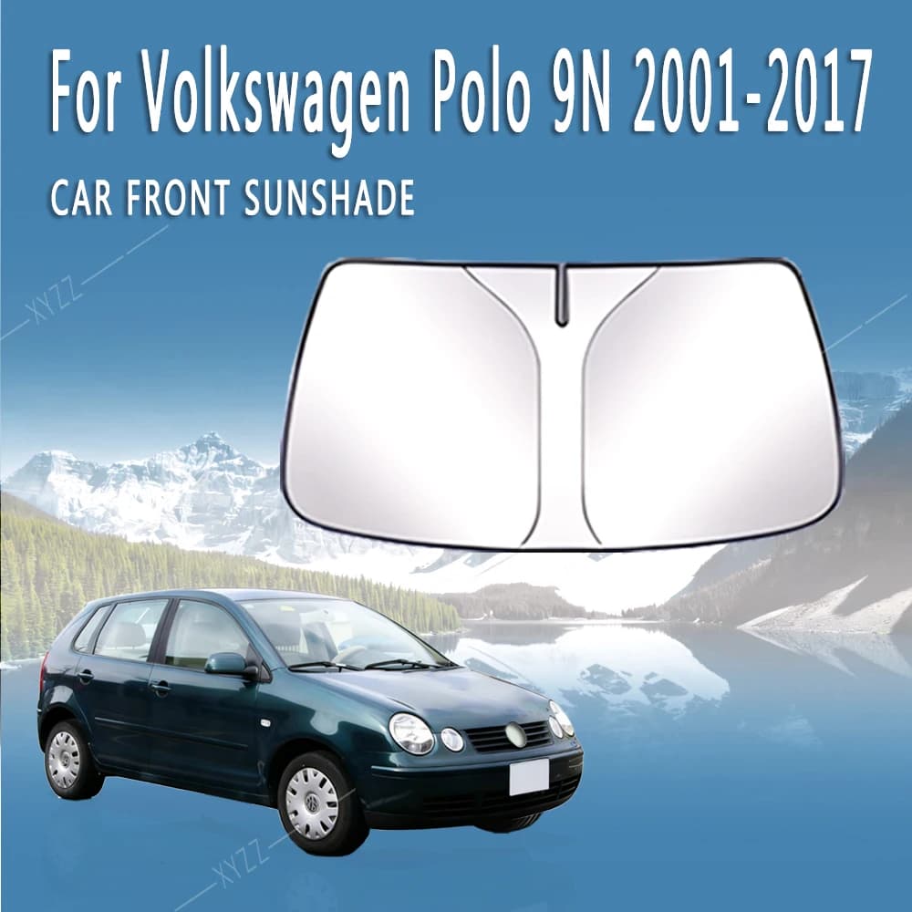 Parasole Pieghevole per Parabrezza Anteriore Auto, Isolamento Termico, Accessori Estivi per VW Volkswagen Polo 9N 2001~2017
