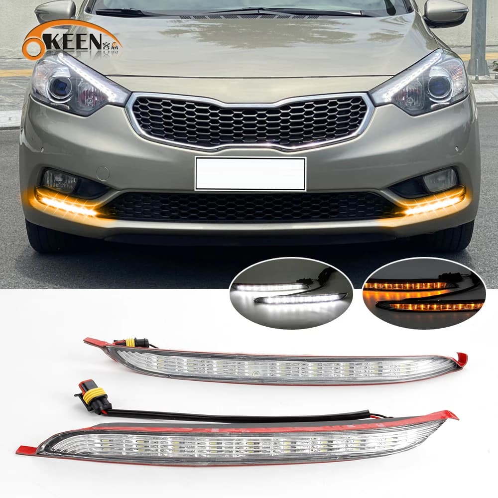 Per Kia K3 LED Daytime Running Light lampeggiante lampada di guida DRL fendinebbia accessorio per auto luce diurna per K3 2013 2014 2015 2016