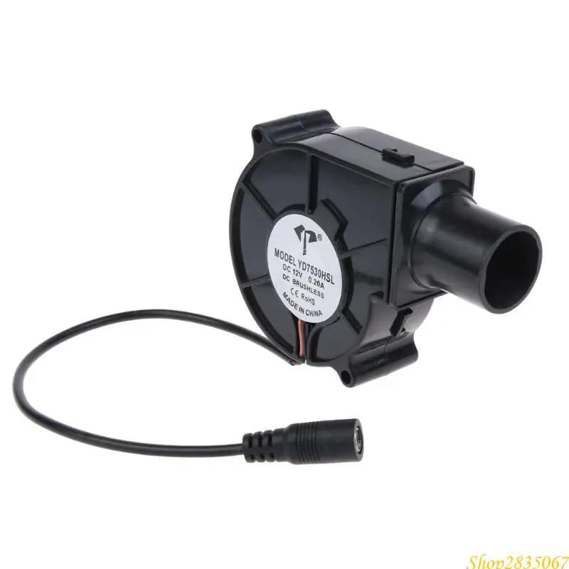 Ventilatore per barbecue da esterno 7530 75x75x30mm 12V 3700rpm con tubo per campeggio e Fornello da cucina per