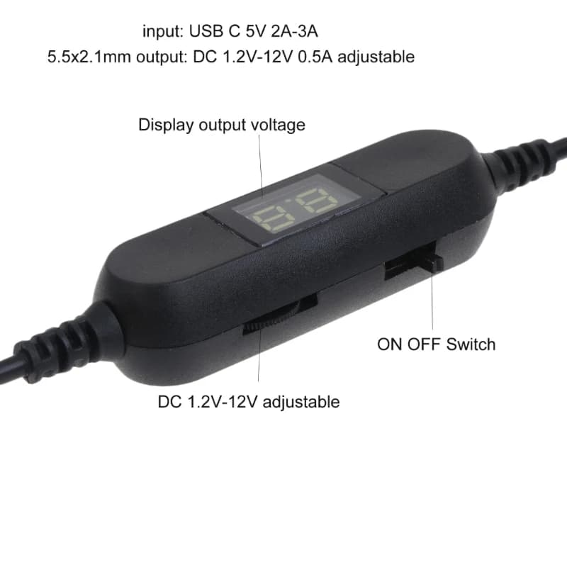 Cavo alimentazione universale da USB 5,5x2,1 mm 3 4,5 6 9