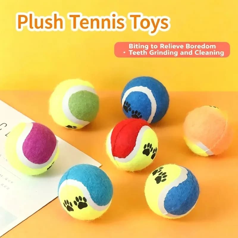 Pet Toys Tennis Dog Toys Training Footprints Tennis Teeth Grinding Teeth Cleaning Environmentally Friendly Interactive Toys