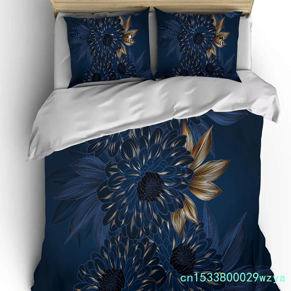 Botanical Flower Double Bed Duvet Cover Bed European Bedding Sets Home Textiles Luxury Pillow Cases Bedroom Bedding