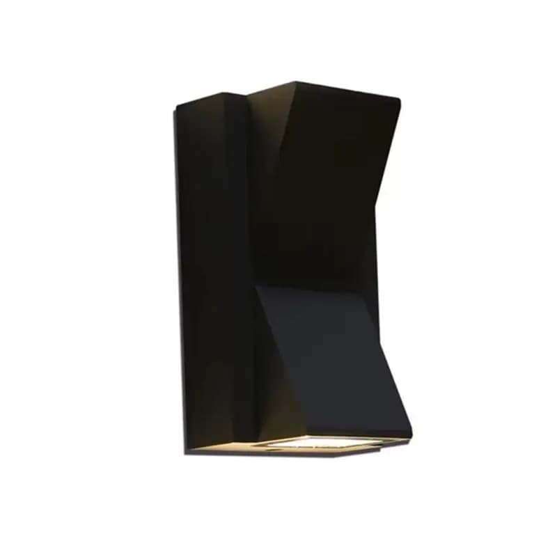 Modern Waterproof Dual-Head Outdoor Wall Light Matte Black LED Courtyard Lamps For Patio,Front Door,And Entryway-AT36