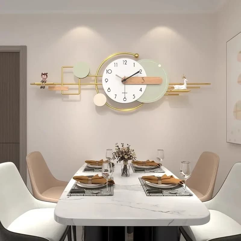 l Ristorante soggiorno orologio da parete di fascia alta atmosfera domestica 2024 nuovo orologio creativo di lusso leggero e moderno