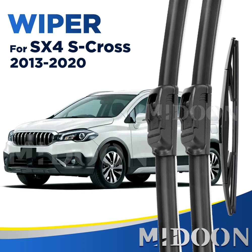MIDOON Tergicristallo Per Suzuki SX4 S-Cross 2013-2020 2014 2015 2016 Tergicristallo Anteriore e Posteriore Spazzole Parabrezza 26 "+ 14" + 10 "