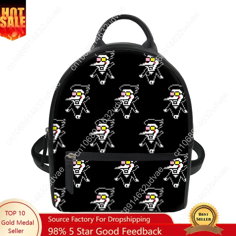 Deltarune Spamton Undertale Zaino da donna Borsa da scuola Borsa a doppia tracolla personalizzata Borsa da viaggio in pelle Regalo