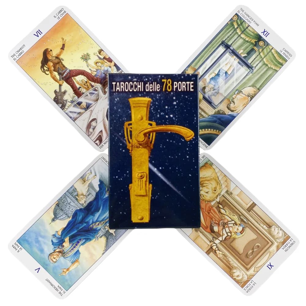 Tarot Of The 78 Doors A Deck Oracle English Visions Divination Edition Borad Playing Games