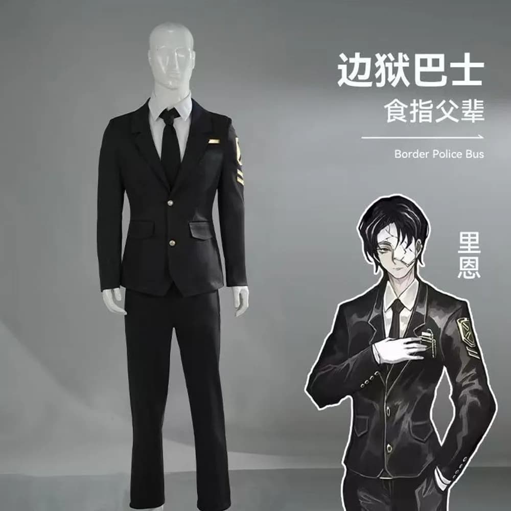 Costume da Cosplay Vintage Limbus Company Rien: Uniforme Militare Nera con Maschera - YiNuo Index Finger Patriarch Halloween 2026