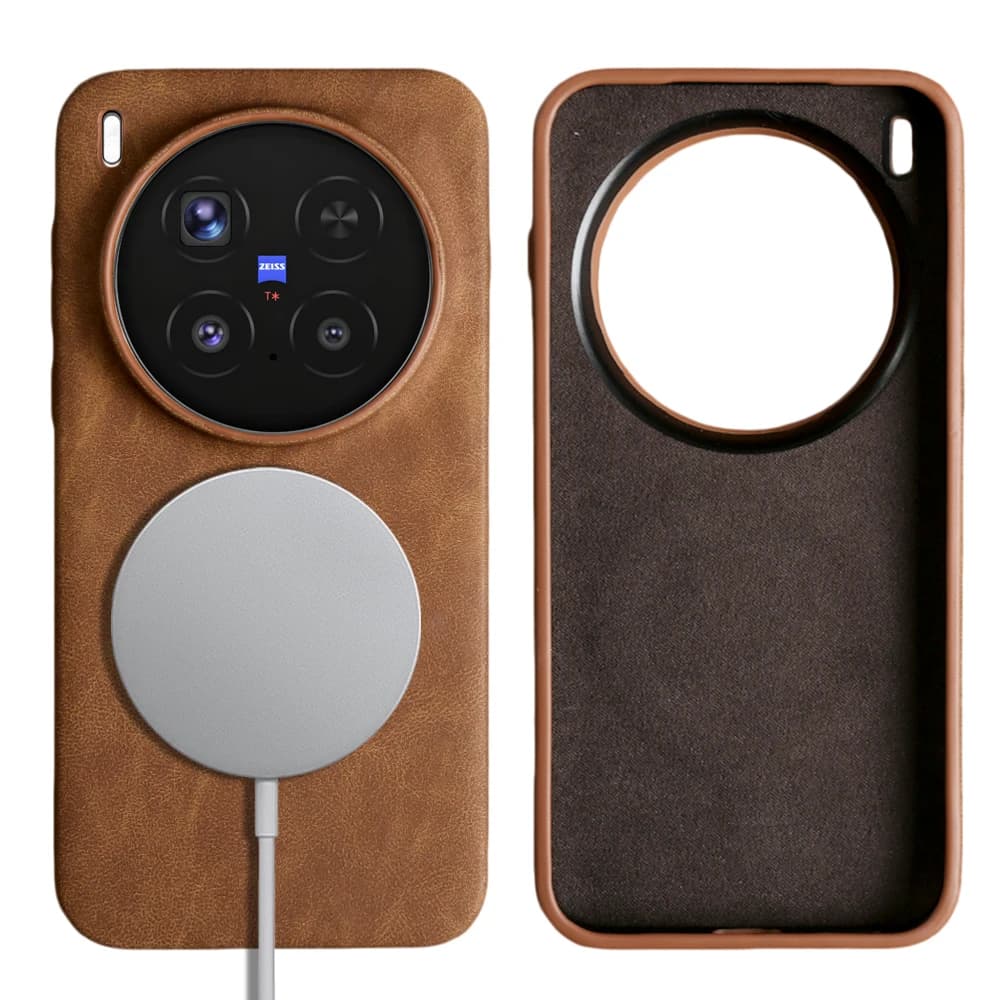 For Magsafe Leather Shockproof Phone Case For Vivo X300 Pro X300FE X300s X200S X200 X100 Ultra S30 Pro Mini Magnetic Back Cover
