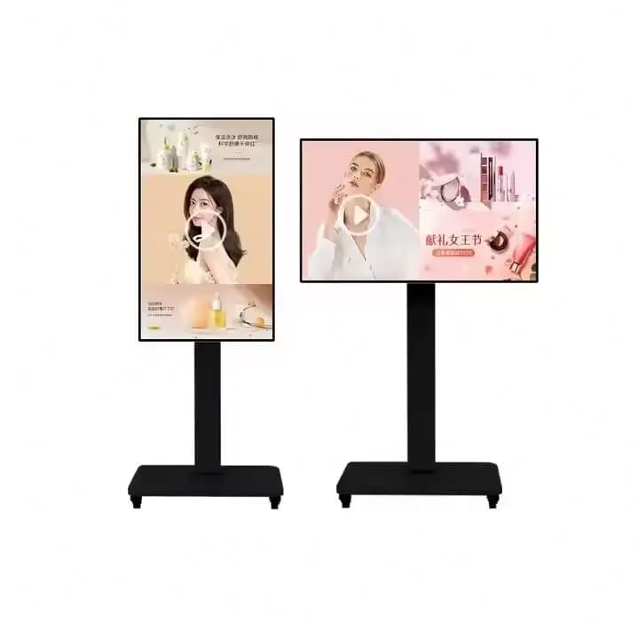 Study streaming device for webcams with 32 inch wireless projection LCD advertising screen for live streaming