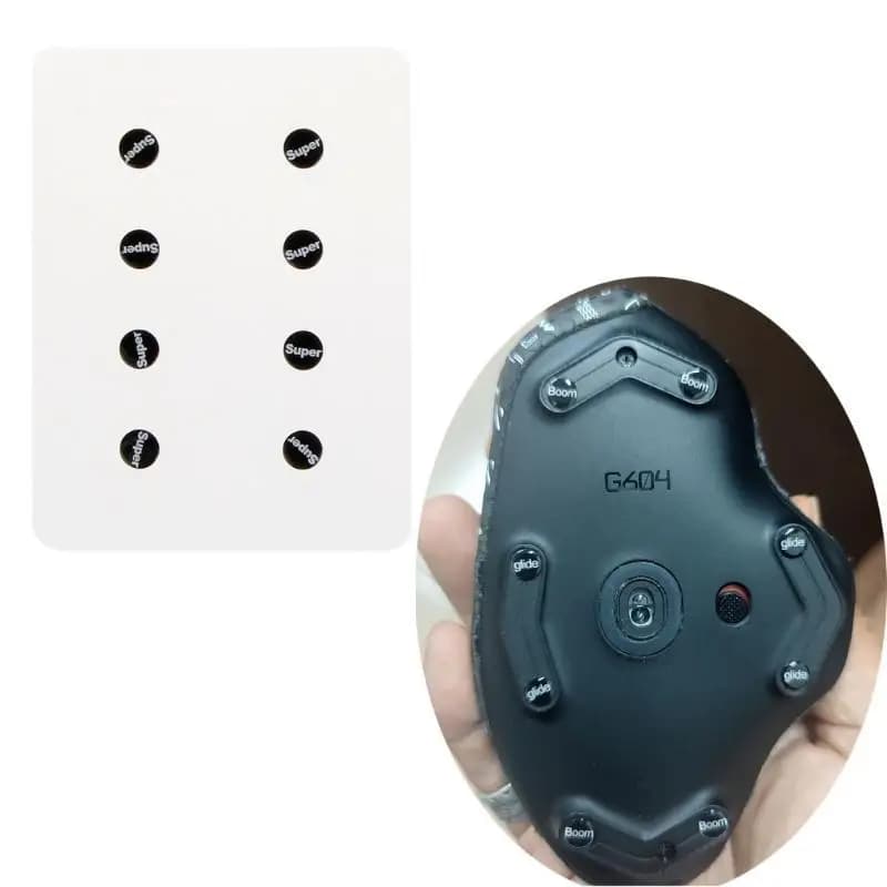 R53C Gaming Mouse DIY Universal Dot Glides Glass Mouse Skates 1Set Glass Material
