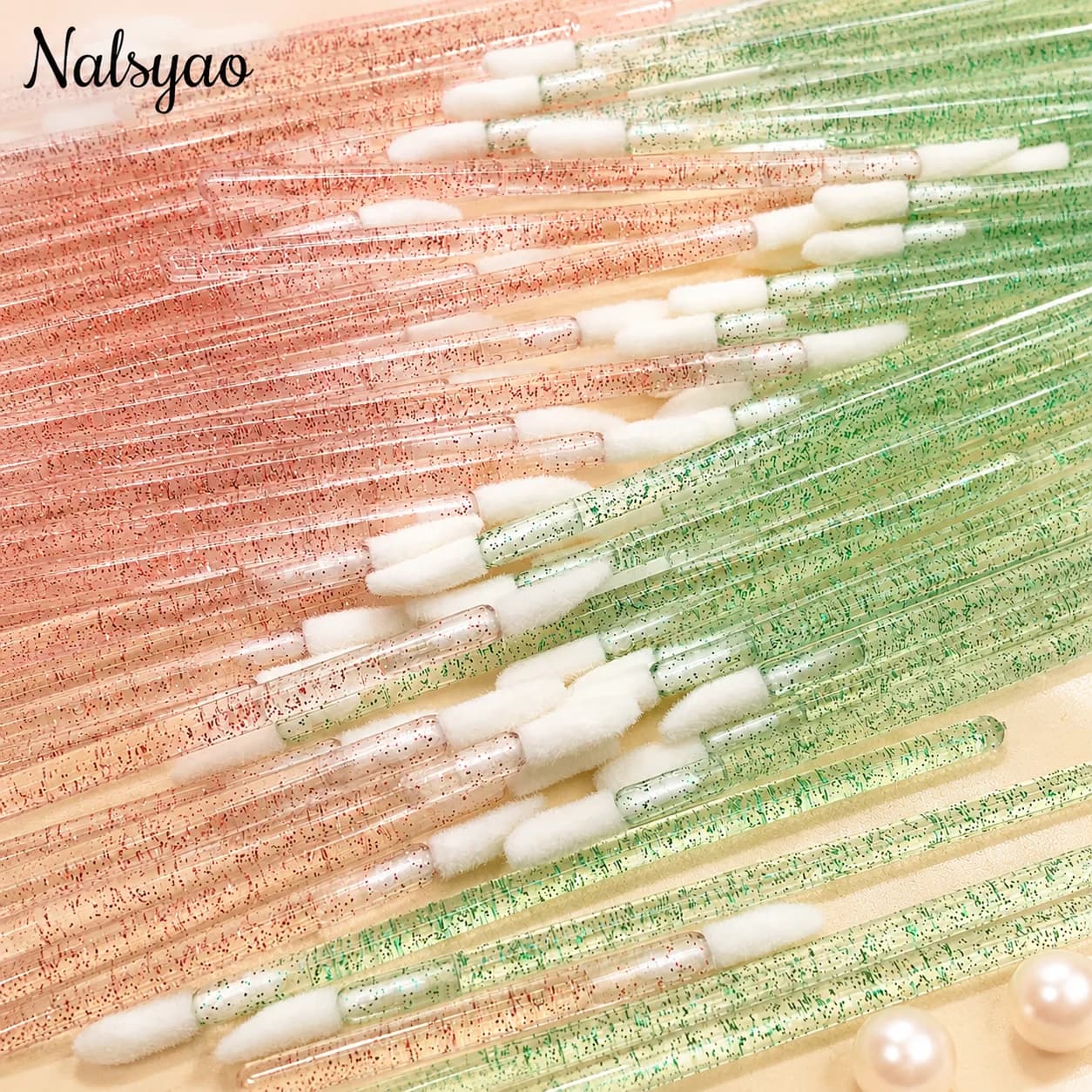 CNK 50 pcs Disposable Lip Brush Individual Lash Removal Cleaning Mascara Applicator Makeup Brushes for Eyelash Extension Tools
