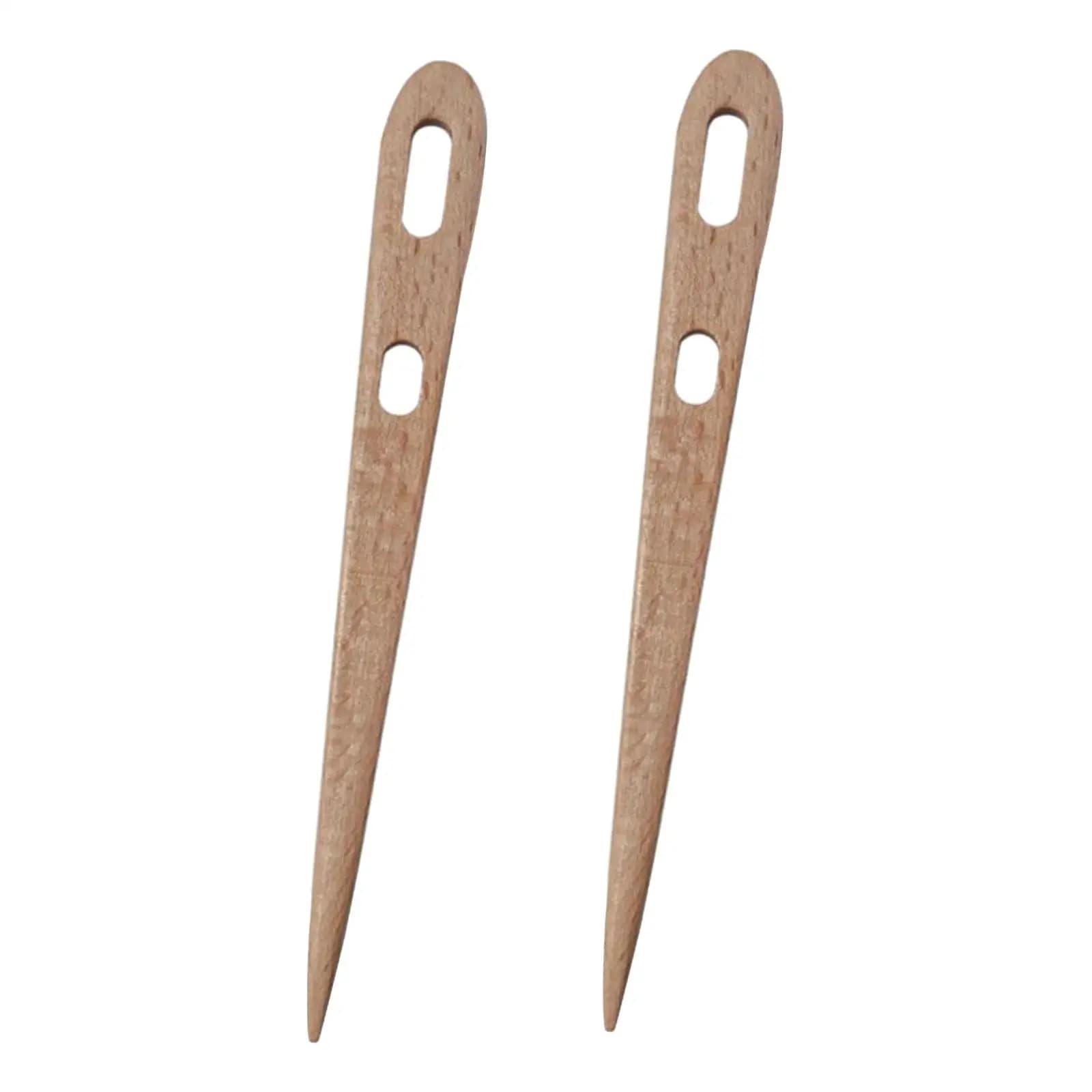 2x Knitting Needle Weaving Tool Knitted Wall Hanging DIY Weaving Loom Tool Big Eye for Making Sweaters Tapestries Beginners