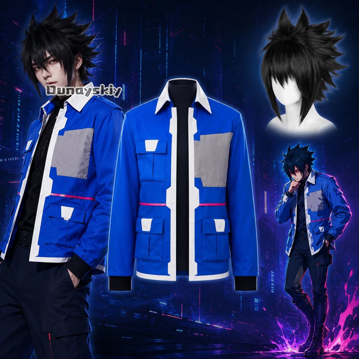 D Cosplay Costume Anime Cyberpunk 2 Cosplay Suit Halloween Party Costumes for Men Outfits Jackets Cool Unisex Coat 2026 New