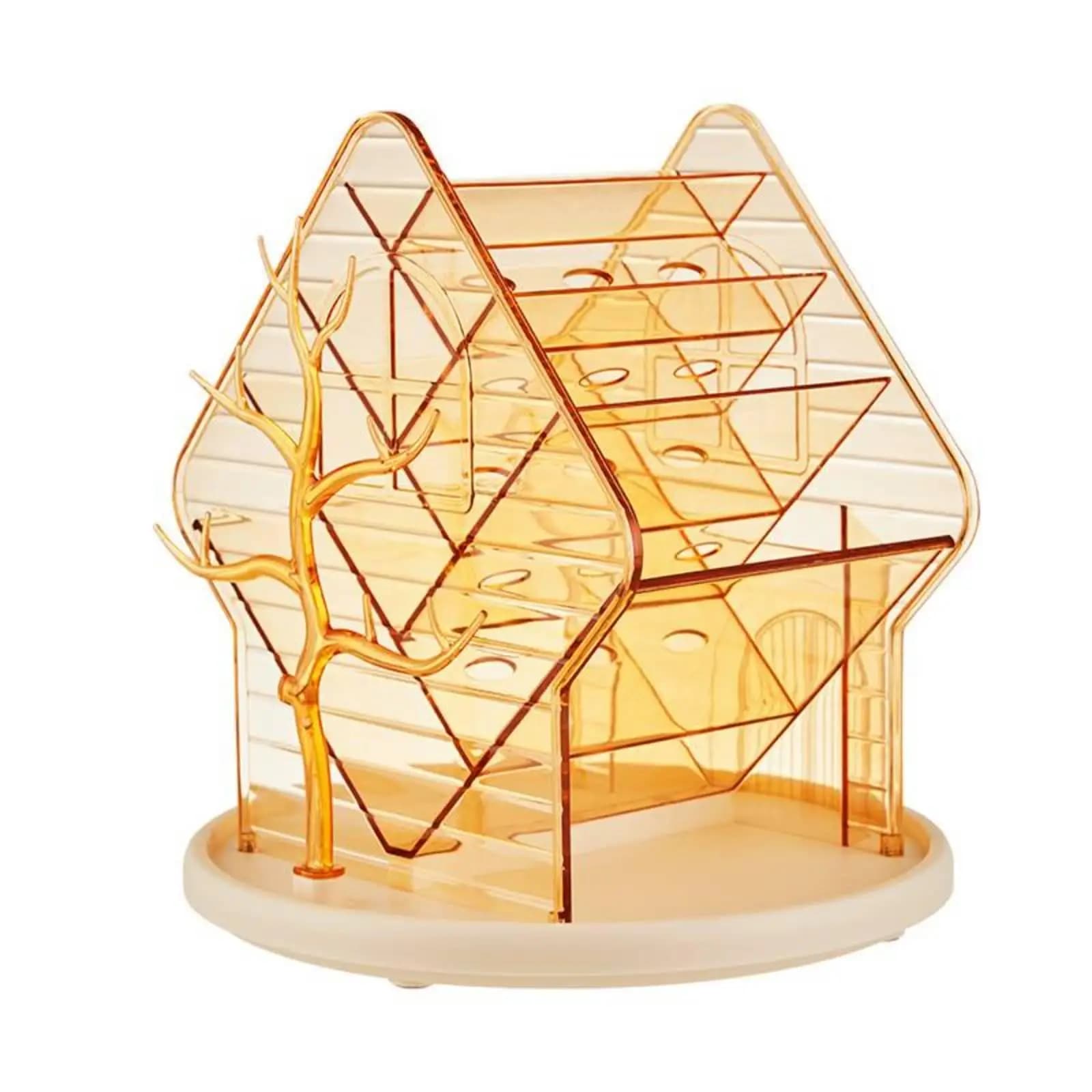 Rotating Cosmetic Organizer Easy to Clean Storage Shelf Sturdy for Vanity