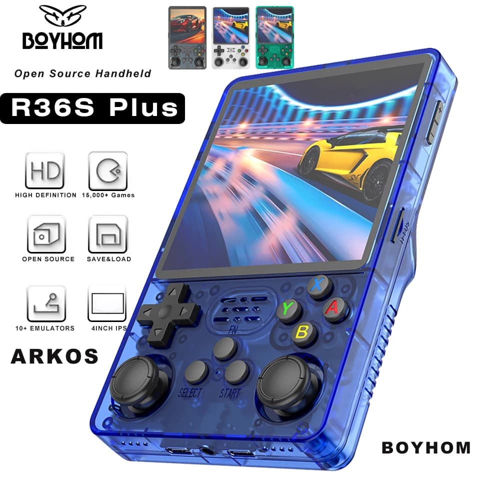 2025 NEW 4 "IPS Large R36S Plus R36S Plus Retro Gaming Console Palmare Linux System 64 Bit RK3326 Portable pocket ARKOS 2.0 R36SPLUS
