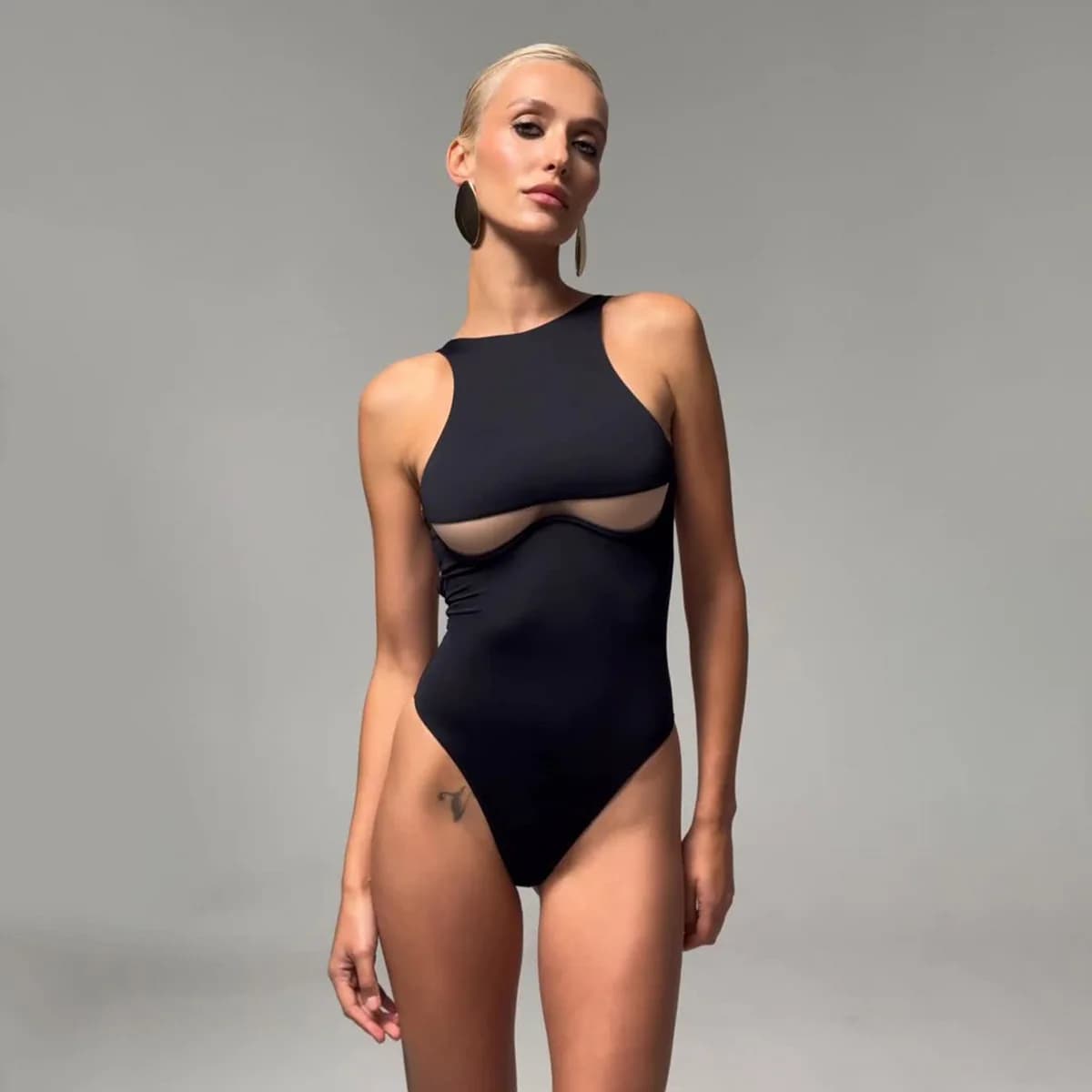 2026 new women black cut out costume whole lady sexy fashion sleeveless swimsuits holiday beachwear women's swimsuit