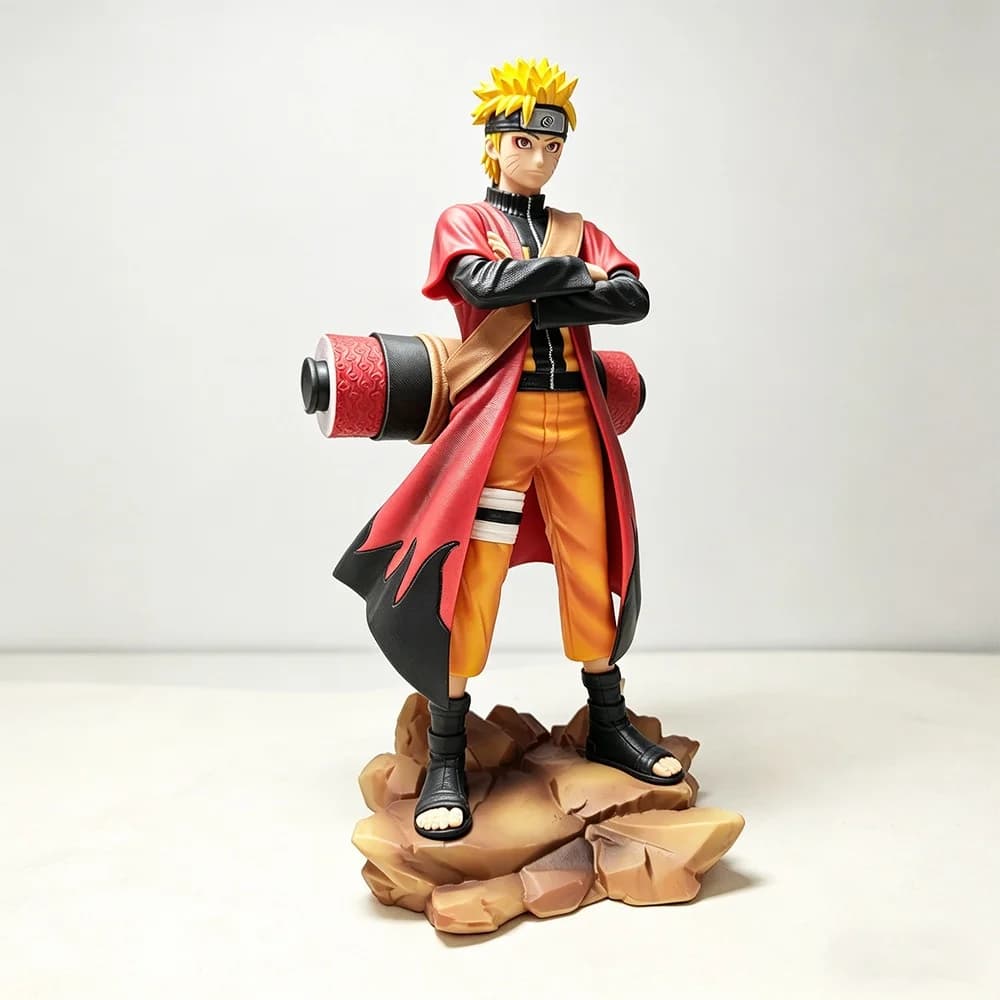 Anime Naruto Uzumaki Naruto Sage Mode Double Head PVC Action Figure Collectible Model Doll Toy 30CM