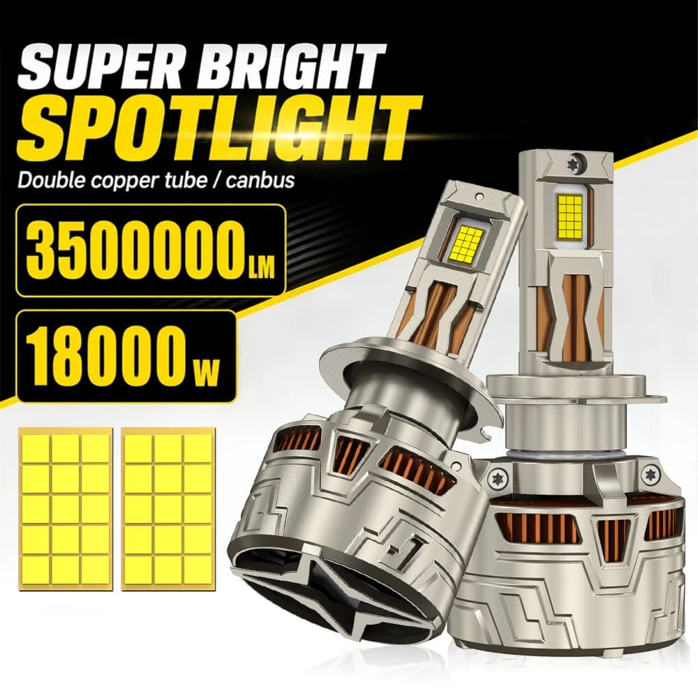 3500000LM H7 Canbus LED Headlight Bulbs 18000W H1 H4 H11 9005 HB3 9006 HB4 9012 HIR2 LED Headlamp For Motorcycle 12V Car Light
