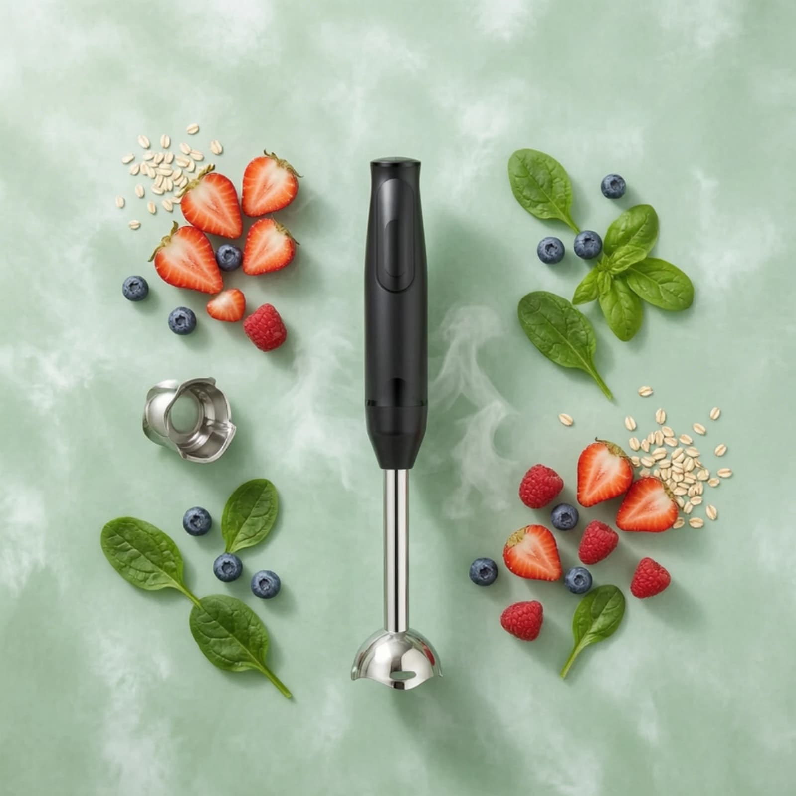 Immersion Blender Handheld Hand Blender Kitchen Appliance Slim Compact for Home Cooks, Small Kitchens
