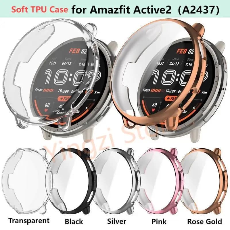 Custodia completa in TPU placcato per Amazfit Active2 (A2437) Cinturino per orologio intelligente Custodia protettiva morbida per paraurti Huami Accessori
