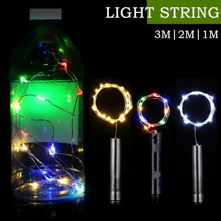 3/2M LED colorato linea argento bottiglia di vino tappo di sughero stringa di luce stellata per festival matrimonio decorazione natalizia decorazioni per feste luce