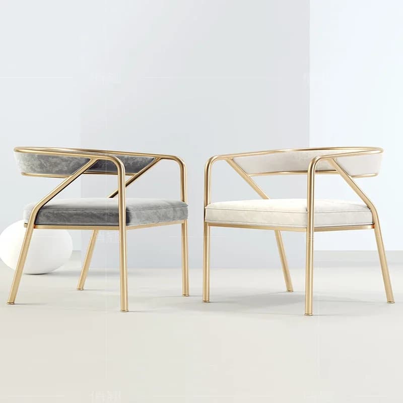 Set tavolo e sedie per sala da pranzo in pelle Set di mobili per la casa con sedia di lusso in pelle nordica Gambe per mobili chaise lounge nordica