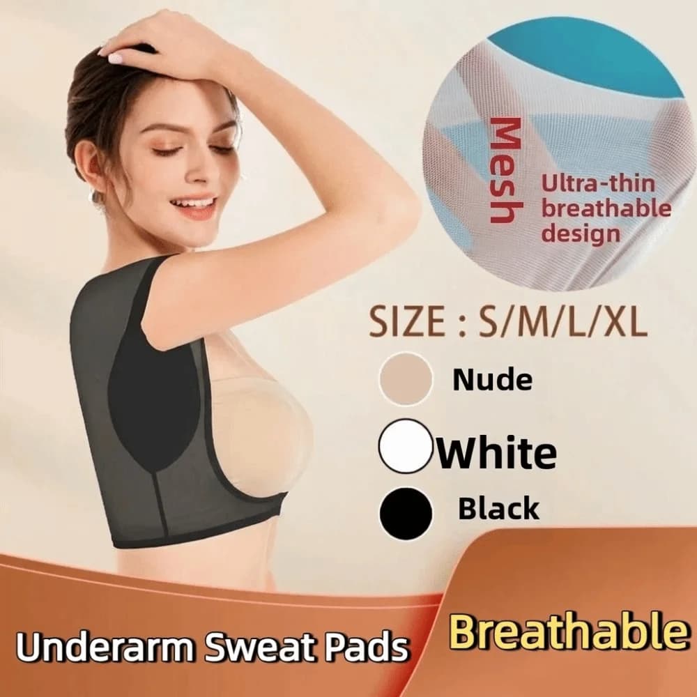 Cuscinetti Assorbenti per Ascelle a Forma di T-shirt, Lavabili, Ultra-sottili, Traspiranti, Antiscivolo, Controllo Odori, per Uso Femminile