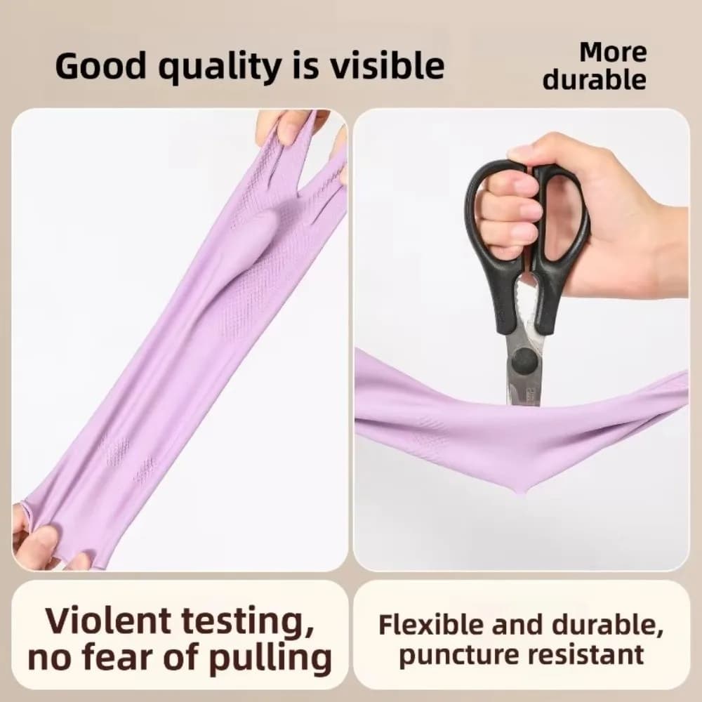 Latex Dish Washing Gloves with Cotton Liner Reusable Rubber Glove Non-slip Grip Waterproof Gloves For Kitchen Bathroom Cleaning