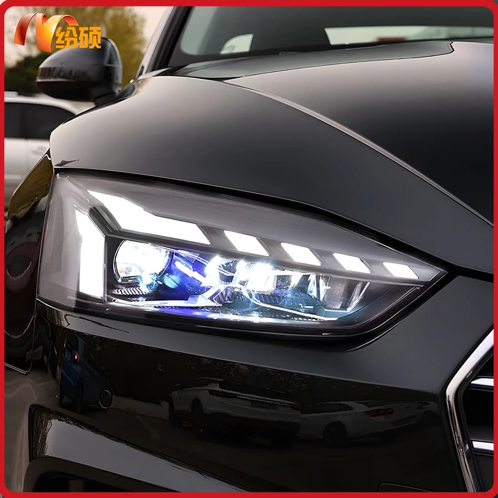 Fari anteriori per Audi A5 B9 2017-2020, aggiornamento con lenti a proiettore LED, accessori, indicatori di direzione dinamici, Plug and Play