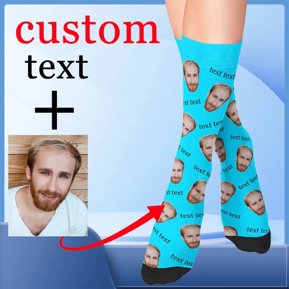 Calzini personalizzati alla moda con stampa 3D, testo personalizzato e foto, calze personalizzate fai da te, il miglior regalo per la famiglia e gli amici