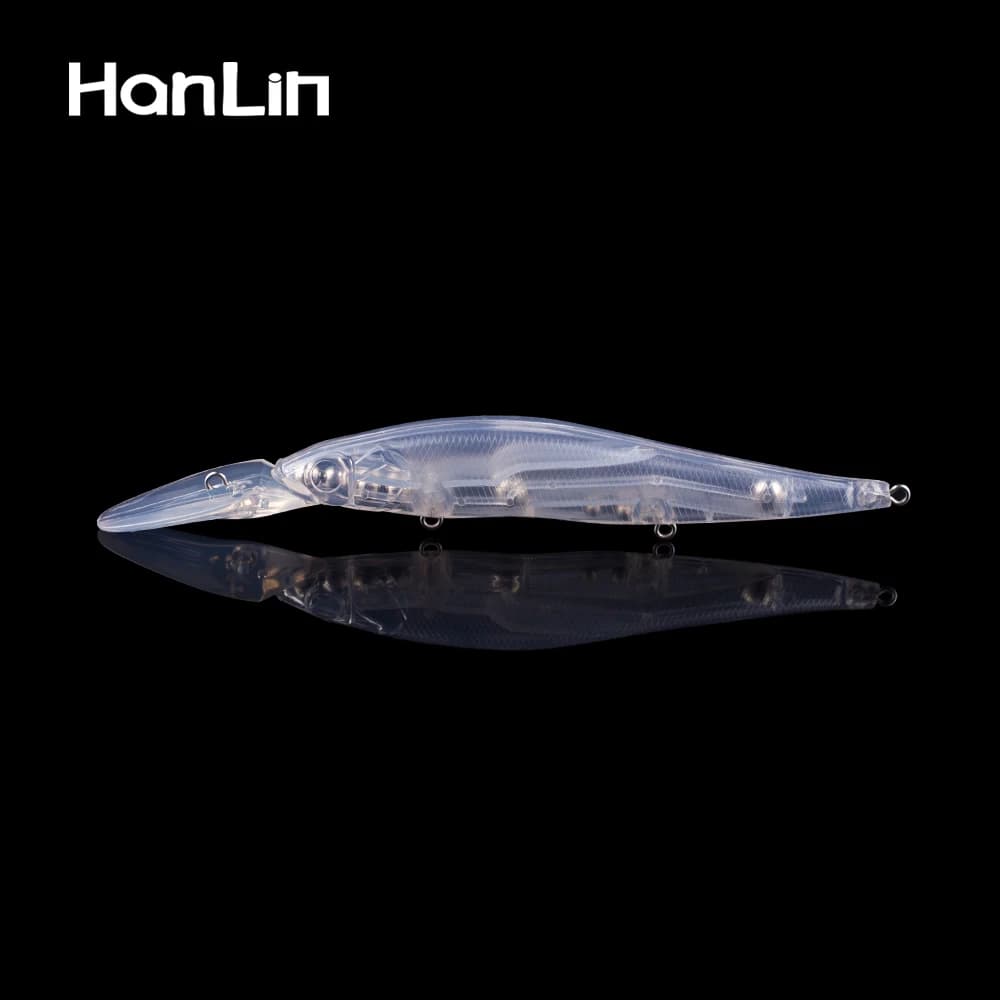 Hanlin 10/20PCS 14CM 13.5G Minnow Non Verniciato Esche Da Pesca Galleggiante Jerkbait Artificiale Acqua Profonda Esca Corpo Duro Attrezzatura Vuota