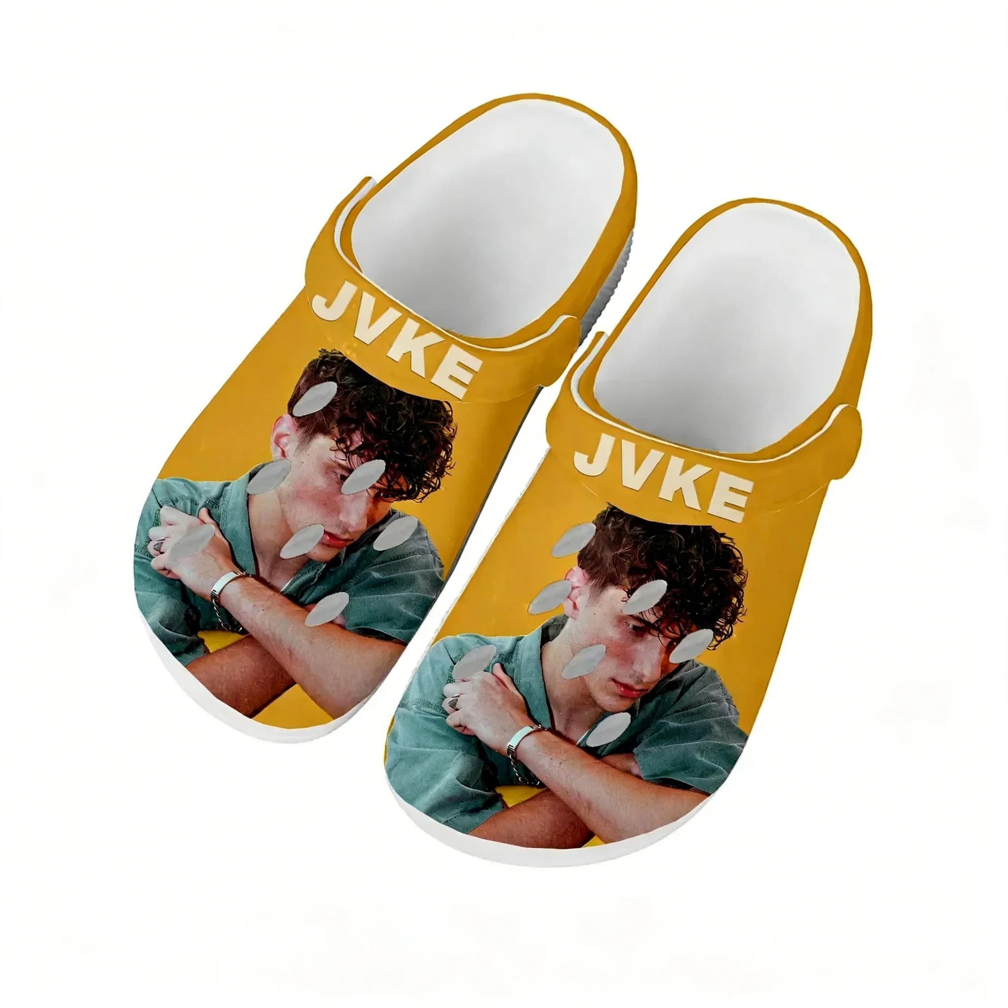 JVKE Pop Singer Water Shoes - Zoccoli Comodi e alla Moda per Uomo e Donna, Sandali Personalizzabili, Ciabatte Traspiranti con Fori per Casa, Giardino e Spiaggia