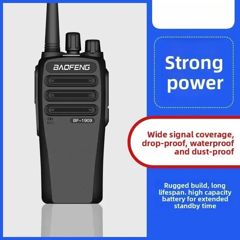 Miglior Walkie-talkie BAOFENG BF-1909 Civile, Portata 50 km, Alta Potenza, Interfono Portatile per Esterni con Riduzione Intelligente del Rumore