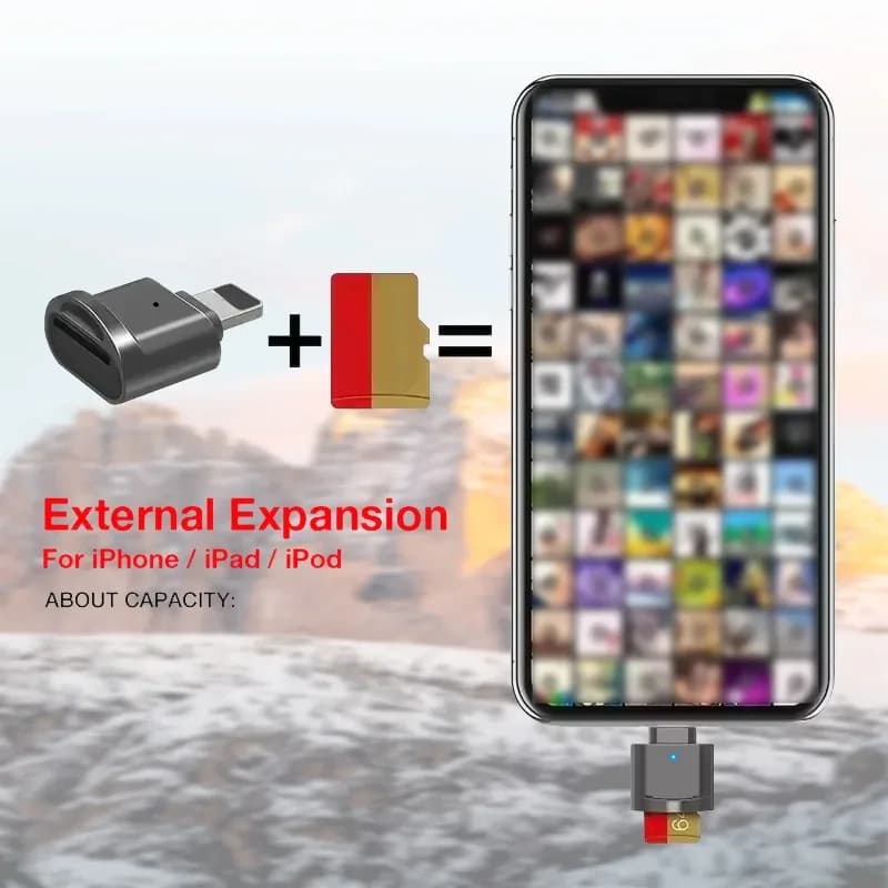 XIKCU Mini Lightning Micro SD TF Card Reader OTG Adapter For iPhone For iPad For iPod Photo Data Transfer Mobile Phone Accessory