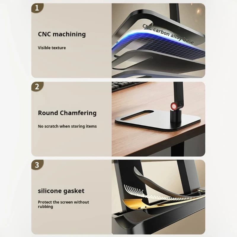 Portable Monitor Holder Expandable Adjustable Laptop Gaming Desktop Clamp Stand