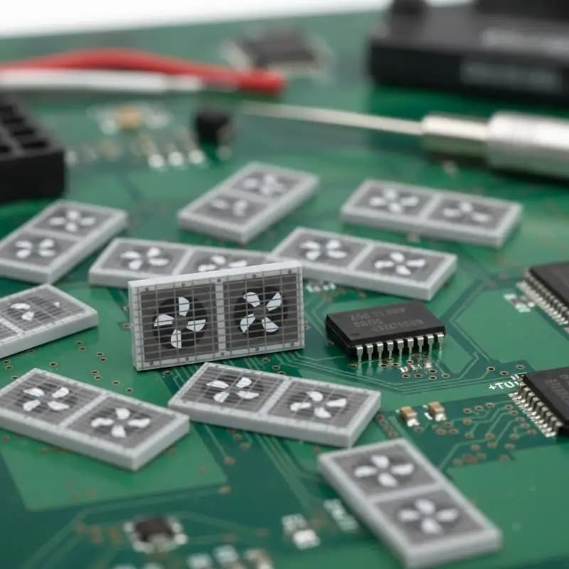 [8Pcs] Printed Iron Wire Exhaust Dual Fan Board Pattern Building Blocks Kit Tank Car Vehicle Bricks Particle Parts Toy Gifts