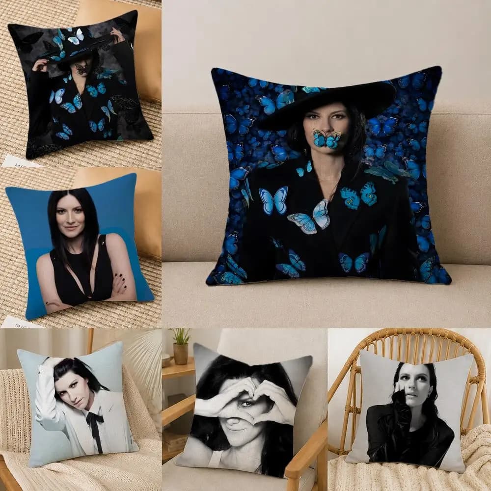 Set di fodere per cuscini in lino naturale Artist L-Laura P-Pausini, decorazione tutto in uno per divano, camera da letto e sedia