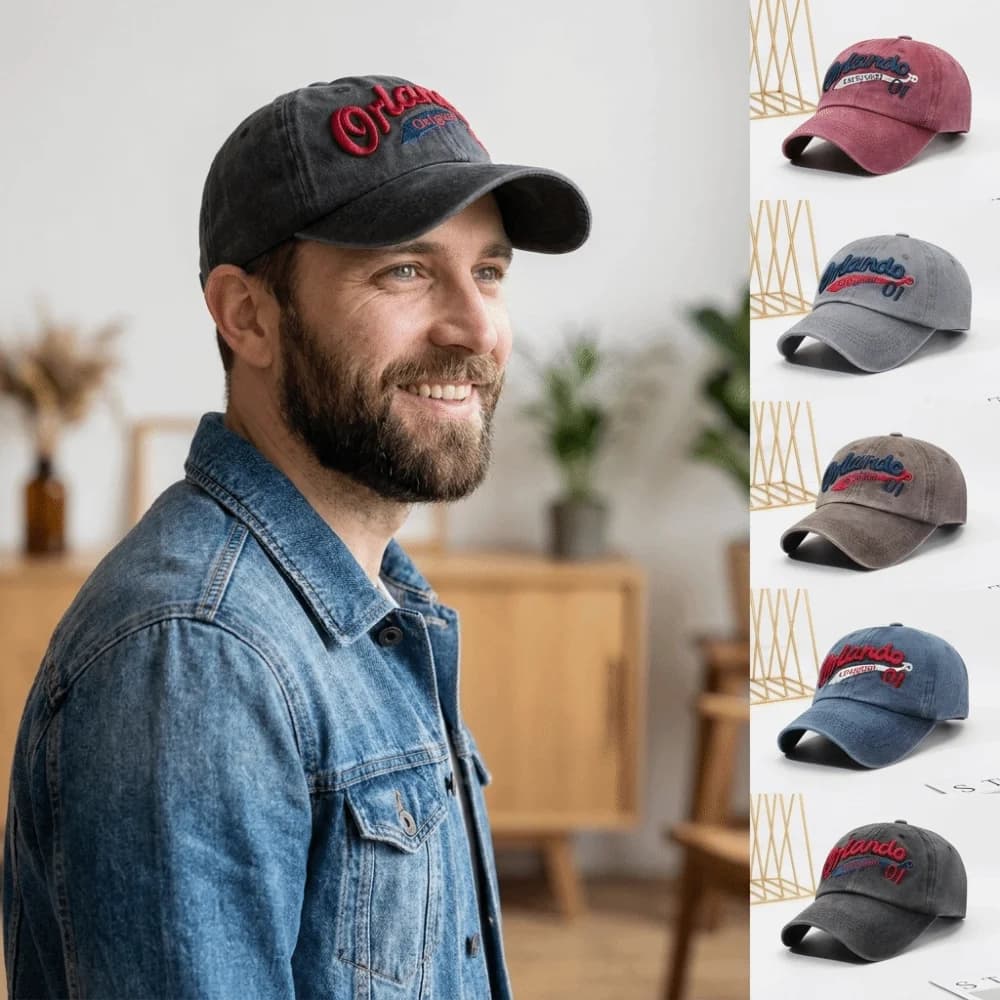 Adjustable Strap Washed Baseball Cap Multi Neutral Tone Cotton Dad Hat Faded Sun Protection Letter Embroidery Hat For Men Women