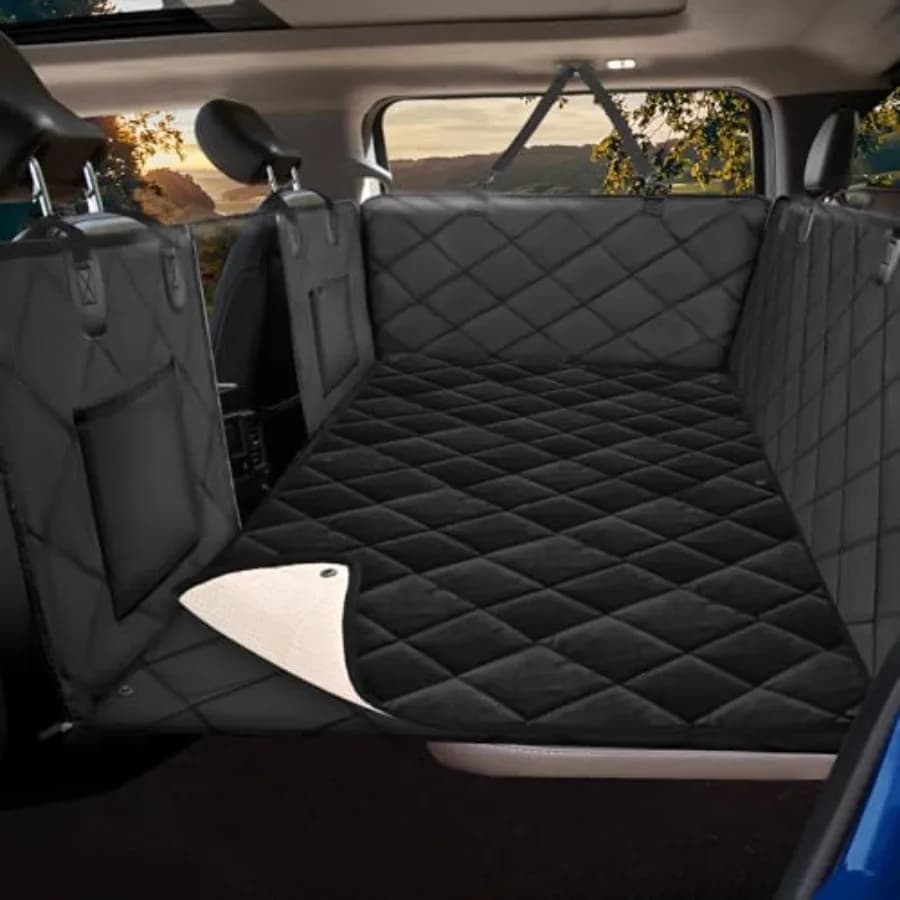 Estensore per Sedile Posteriore di Camion XL per Cani con Coperta Morbida, Coprisedile per Cani da Camion, Supporta 400 libbre, Fondo Rigido, Coprisedile per Animali Domestici