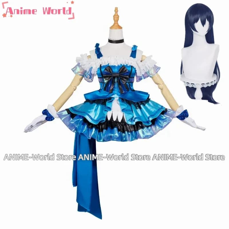 《Custom size》Anime Lovelive Sonoda Umi Lovely Dress SJ Uniform Women Sexy Halloween Uniforms Custom Made Wig