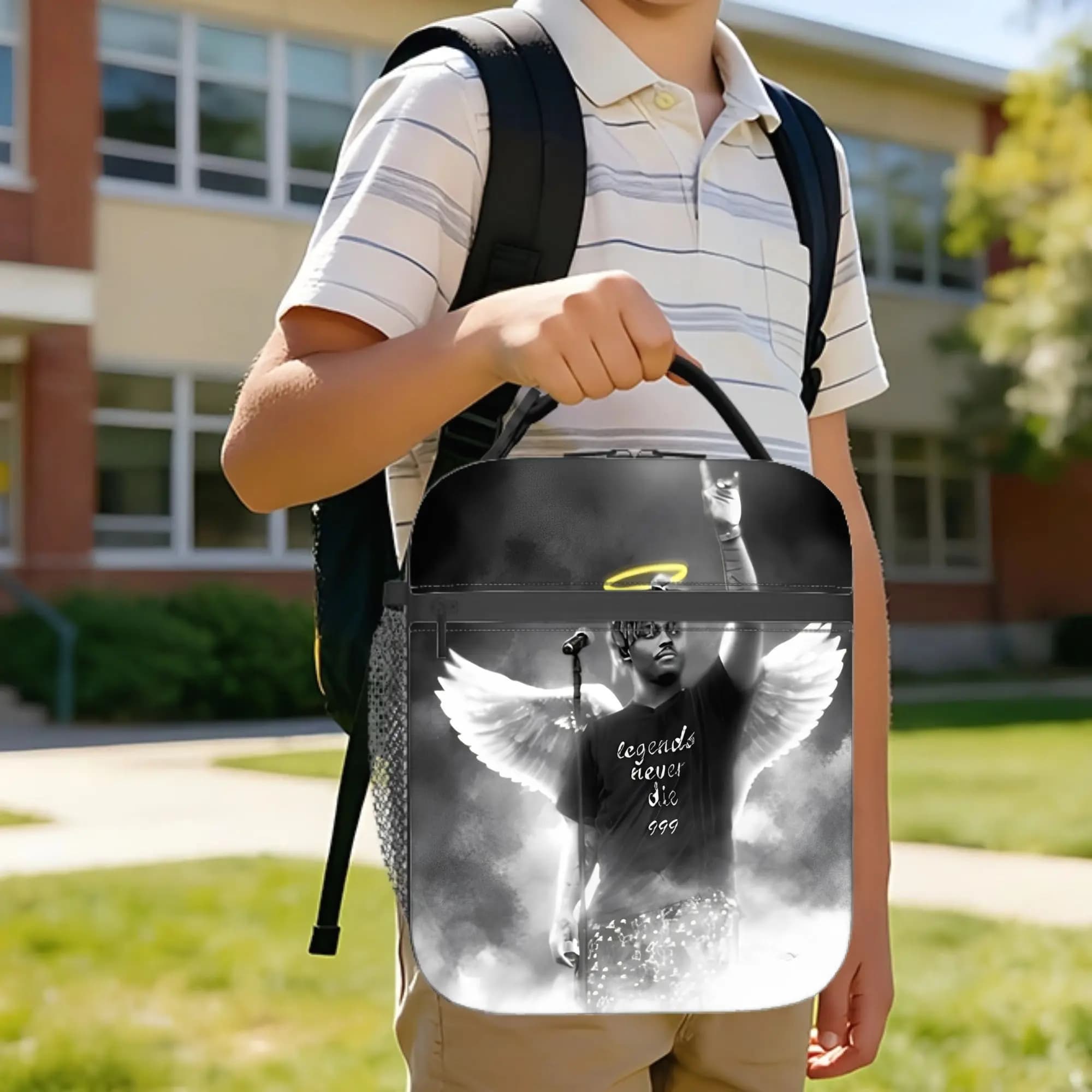 Juice Music Wrld Borsa termica per il pranzo, borsa termica riutilizzabile, contenitore per il pranzo, borsa portatile per il pranzo, borse per la conservazione degli alimenti