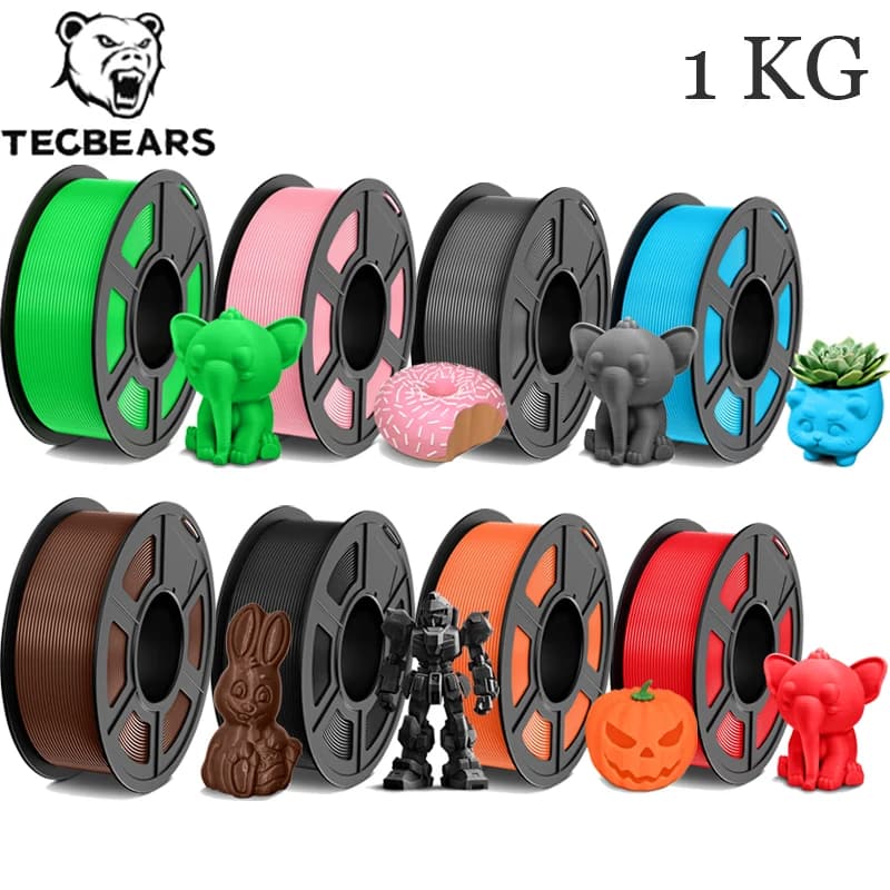 TECBEAS PETG Filament 3D printer petg 1,75 mm Neapolitanly wounded Coloful High tenacity for 3D filament from warehouse DIY Gift 1 roll