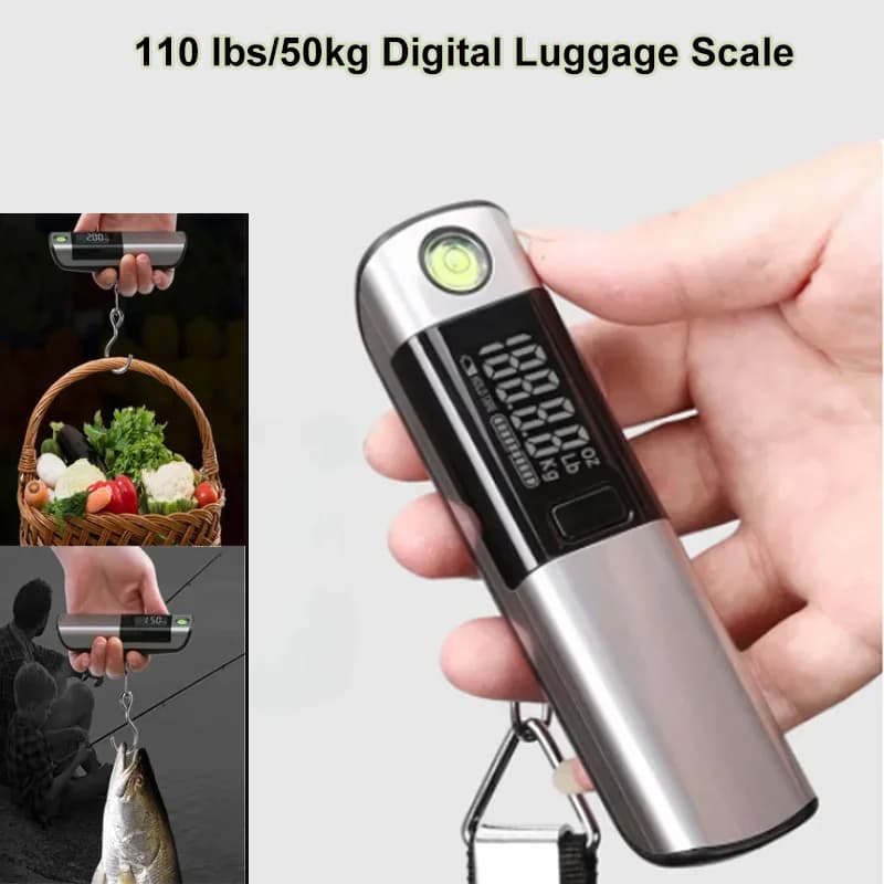 Bilancia da viaggio digitale LCD portatile bilancia da viaggio bilancia da viaggio con metro a nastro bilancia elettronica multifunzionale domestica
